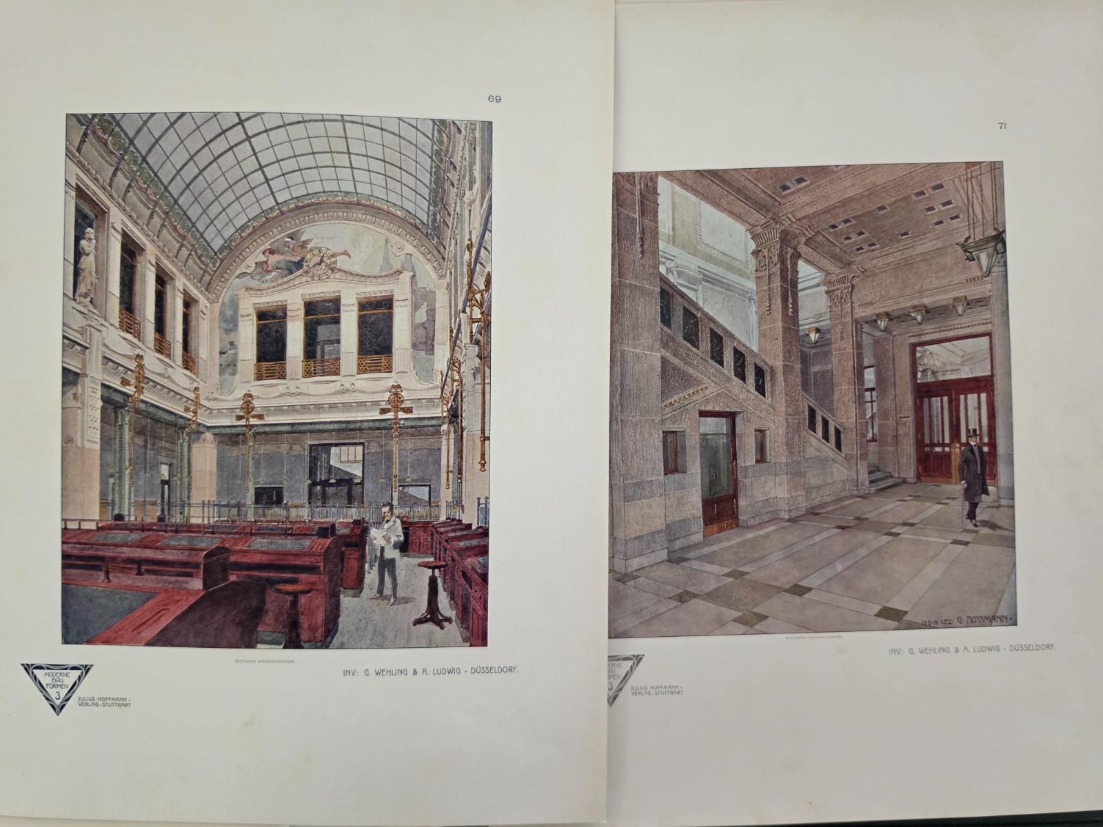 1904 Moderne Bauformen – M. J. Gradl – 84 Mostly Color Plates – Art Nouveau