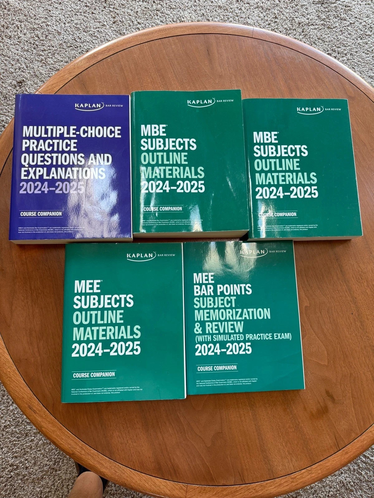 Kaplan Bar Exam MBE Multiple Choice 2024-2025 Outline Practice Exam 5 Book Set