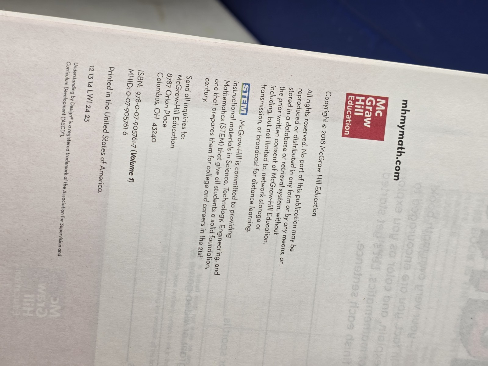 McGraw-Hill My Math Book (Grade 3) Volumes 1 and 2, Student Edition Set, 2 Books
