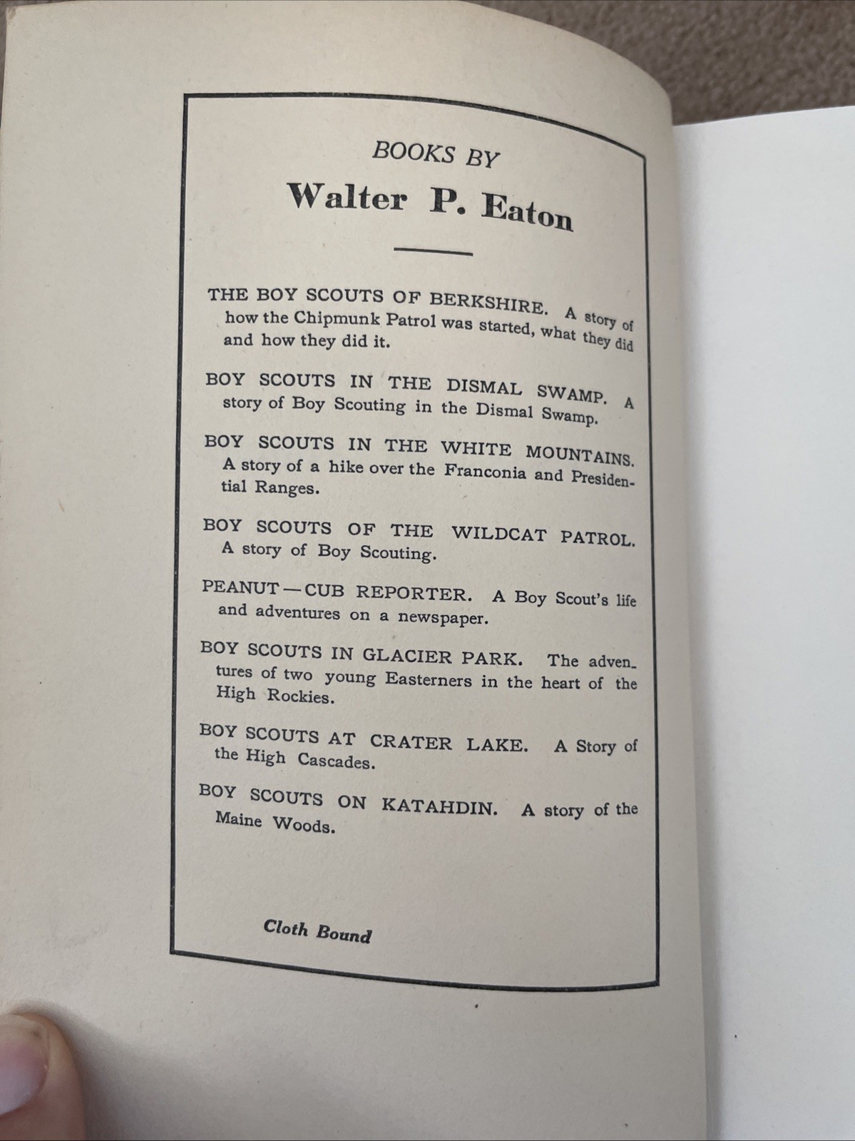 Boy Scouts On Katahdin By Walter Pritchard Eaton 1924 Hard Cover