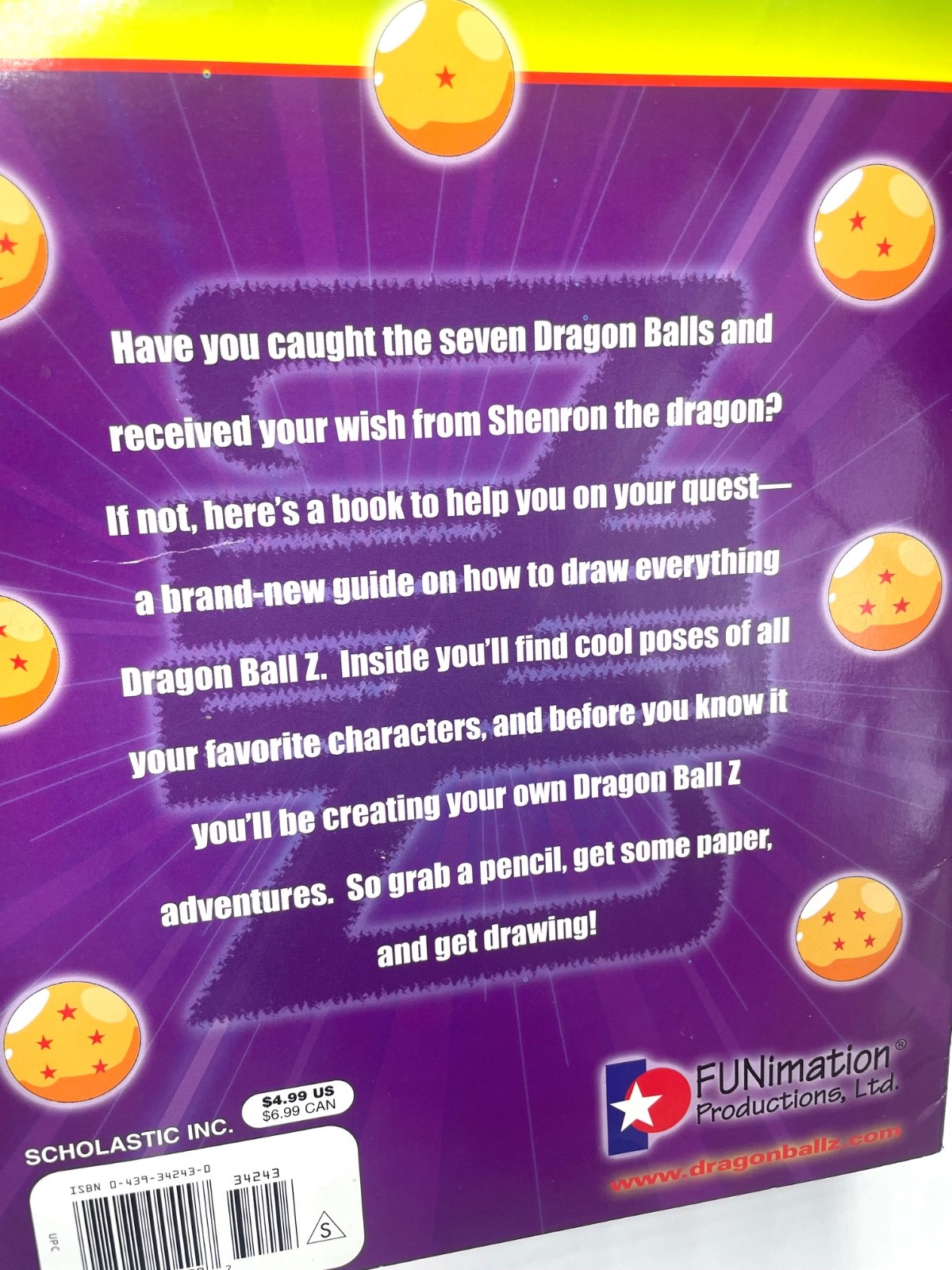 SCHOLASTIC HOW TO DRAW #2 DRAGONBALL Z PAPERBACK BOOK 32 PAGES
