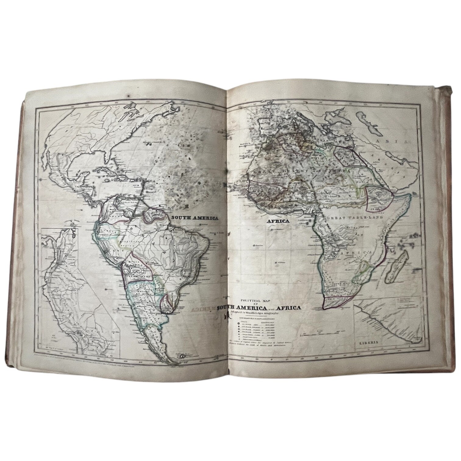 Antique Modern Atlas To Accompany Woodbridge Universal Geography 1840