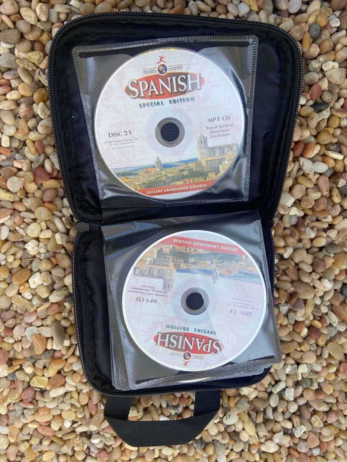 NEW Spanish 20 CD 3 Level Audio Program + Case + Flashcards from Penton Overseas