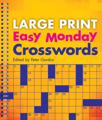 Large Print Easy Monday Crosswords (Large Print Crosswords) – GOOD