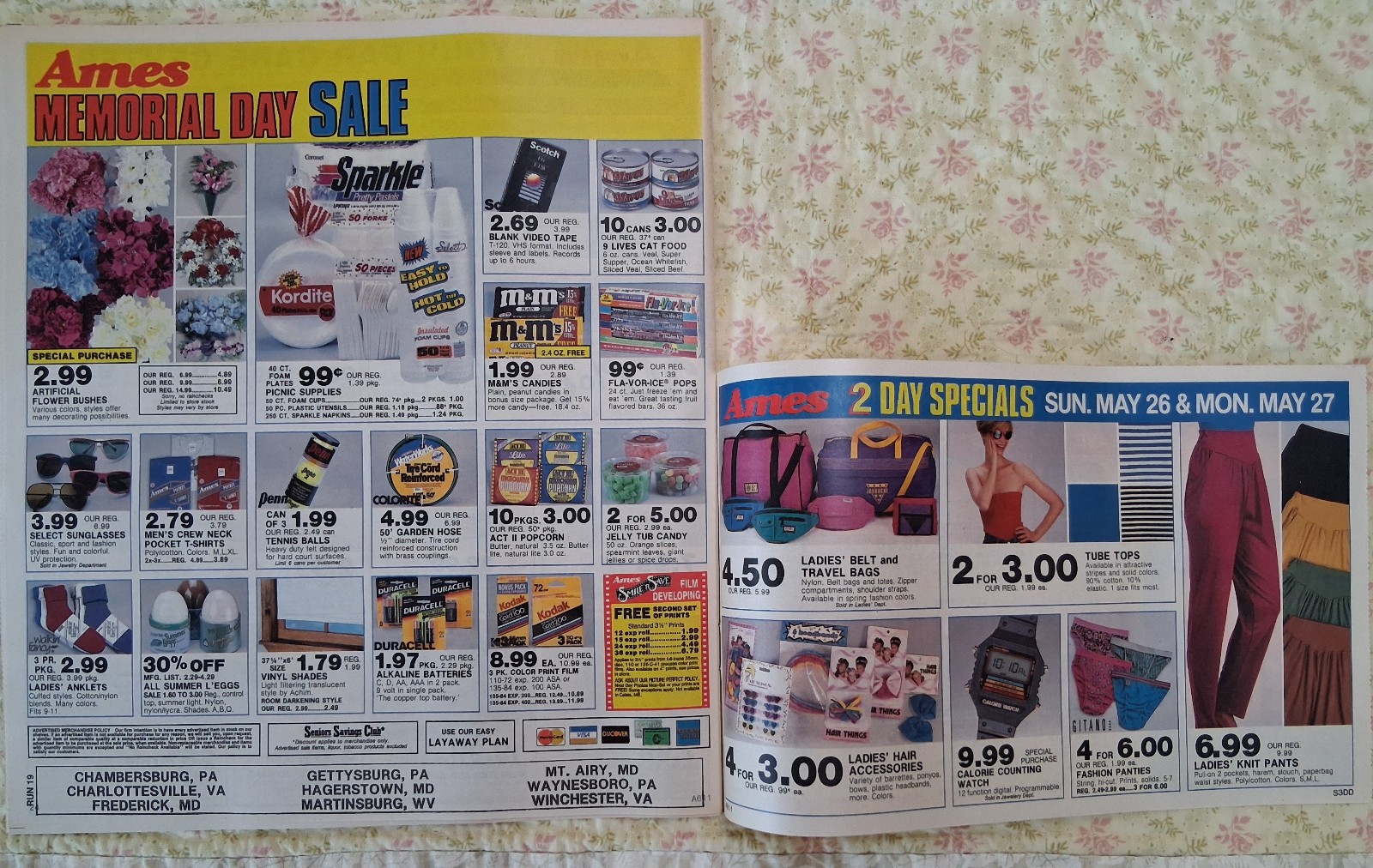 Vintage 1991 Ames Department Store Weekly Newspaper Flyer Ad Memorial Day