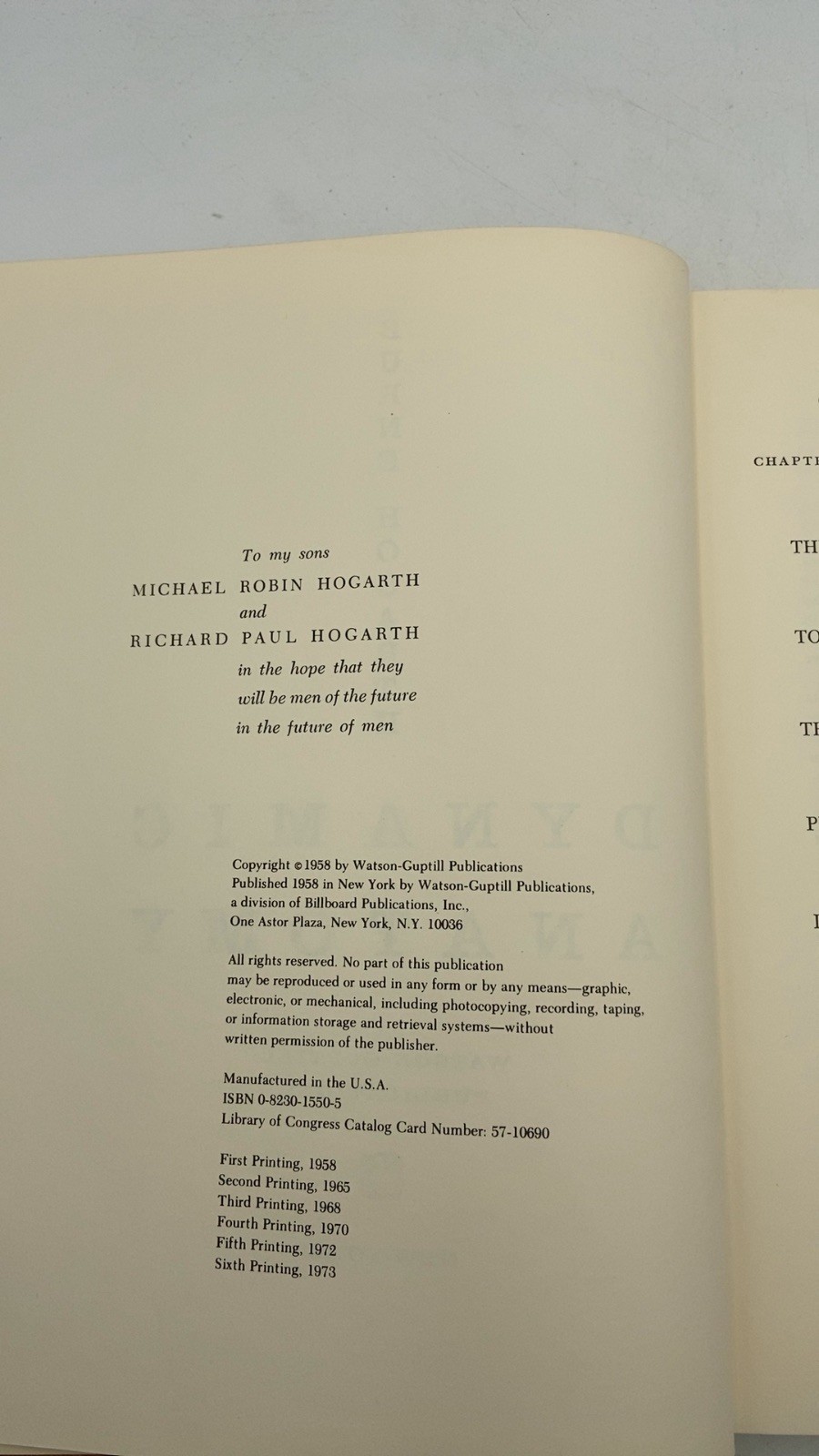 Dynamic Anatomy Burne Hogarth Hardcover Sixth Printing, 1973 1958