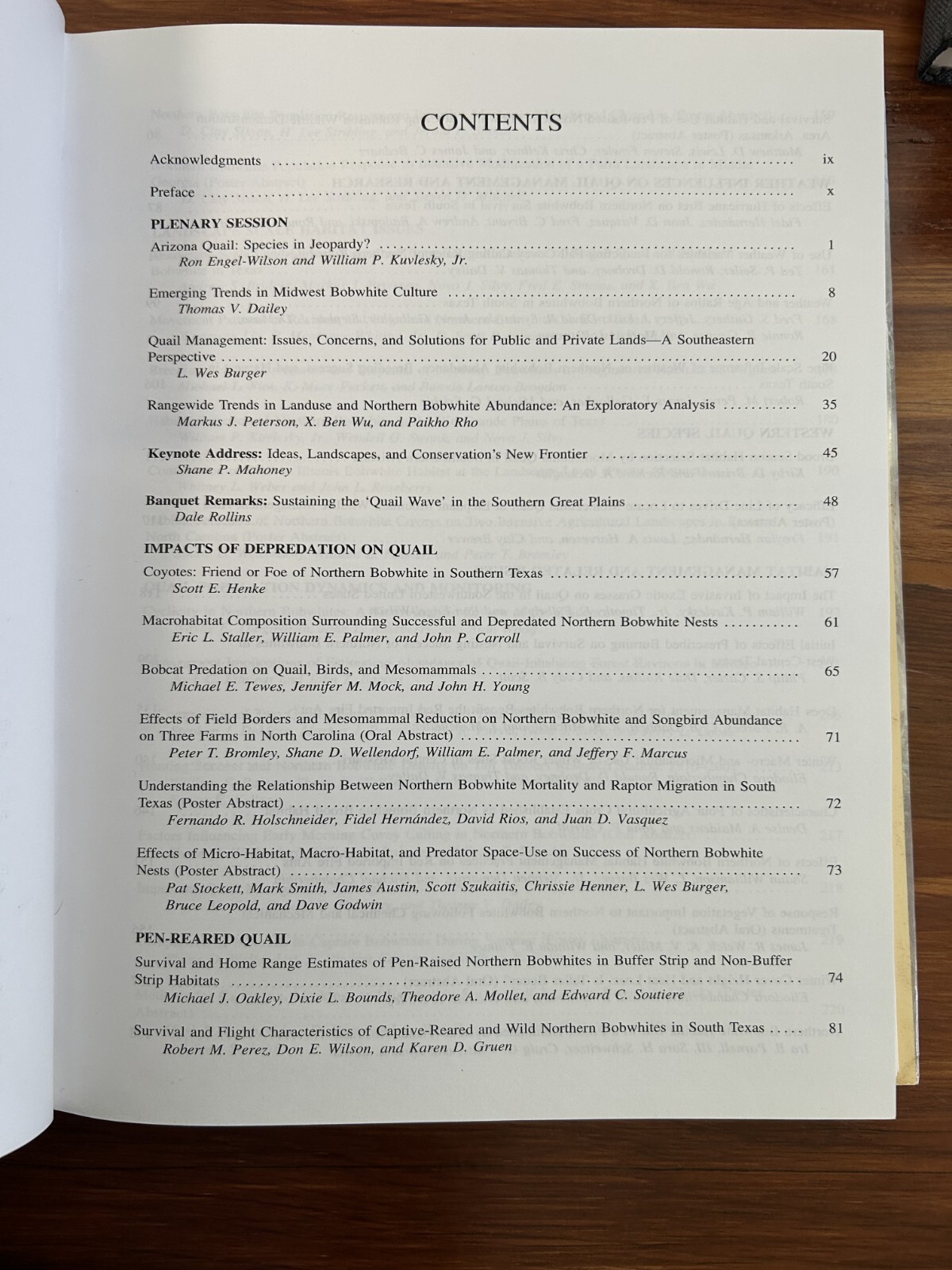 Quail V: Proceedings of the Fifth National Quail Symposium 2002 HC 254 pages