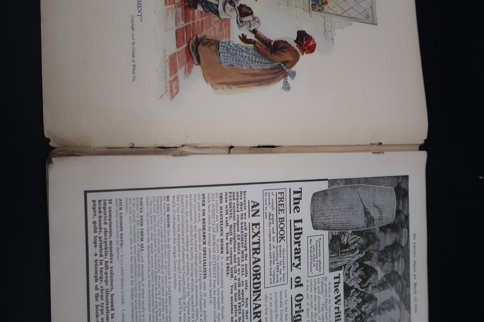 Antique Literary Digest Mar 25, 1916 Funk & Wagnalls Vol 52 #13 WW1 Science Art