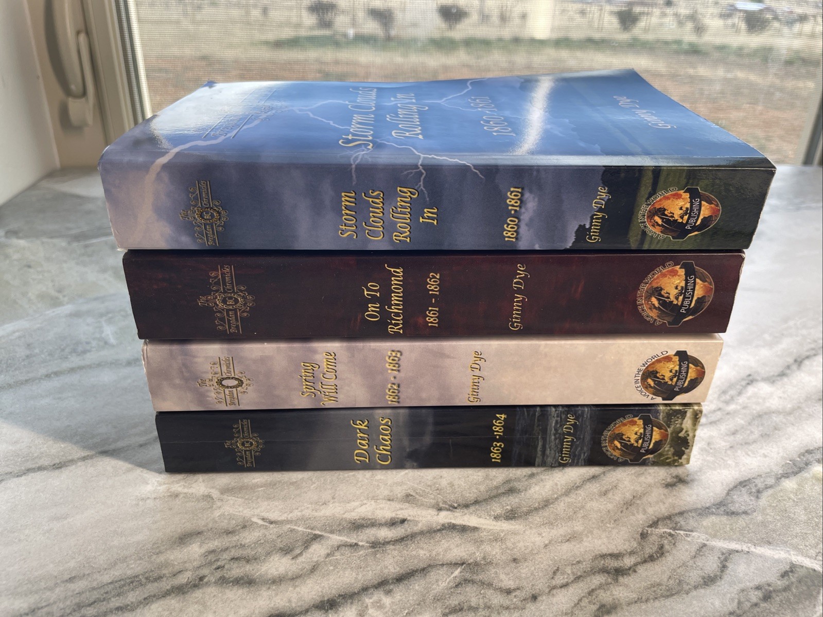 4 Books by Ginny Dye On to Richmond Spring Will Come Dark Chaos Ginny Dye PBK