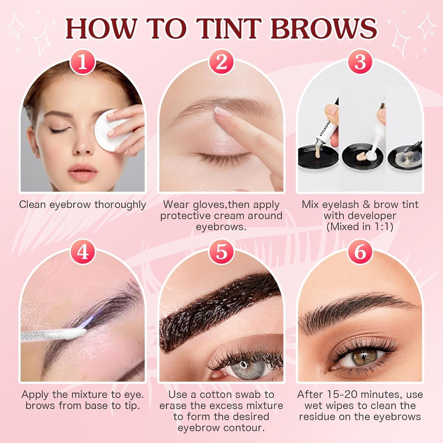 Eyelash & Eyebrow Color Kit,2 in 1 0.23 Fl Oz (Pack of 1), Black and Brown