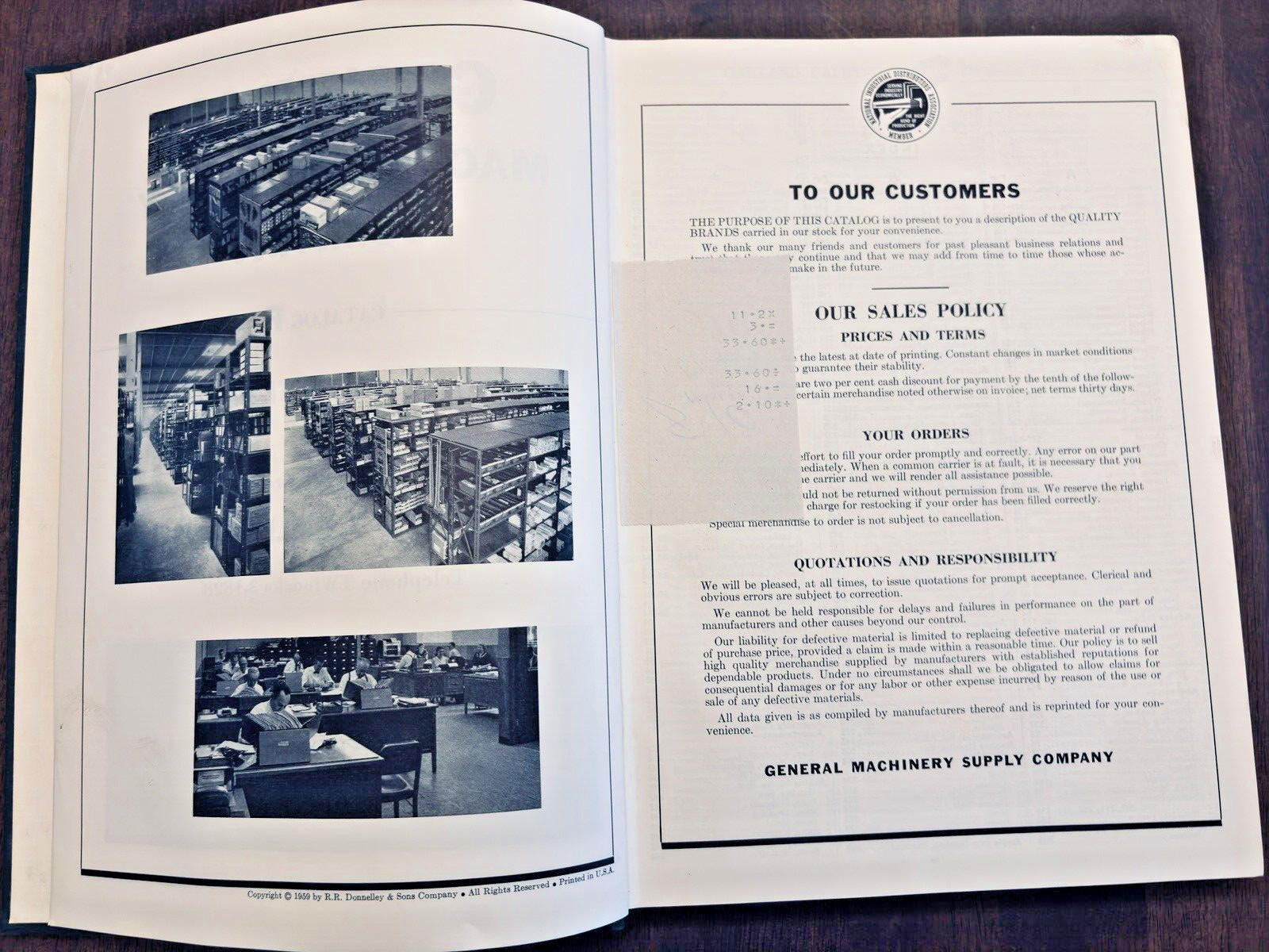 General Machinery Supply Company Industrial Oakland California CA 1959