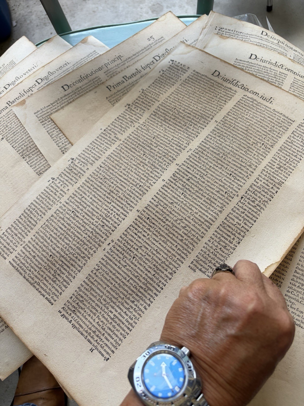 Antique Original 16th Century 1500’s Large 16.5×11 Inch Italian Book Pages 8