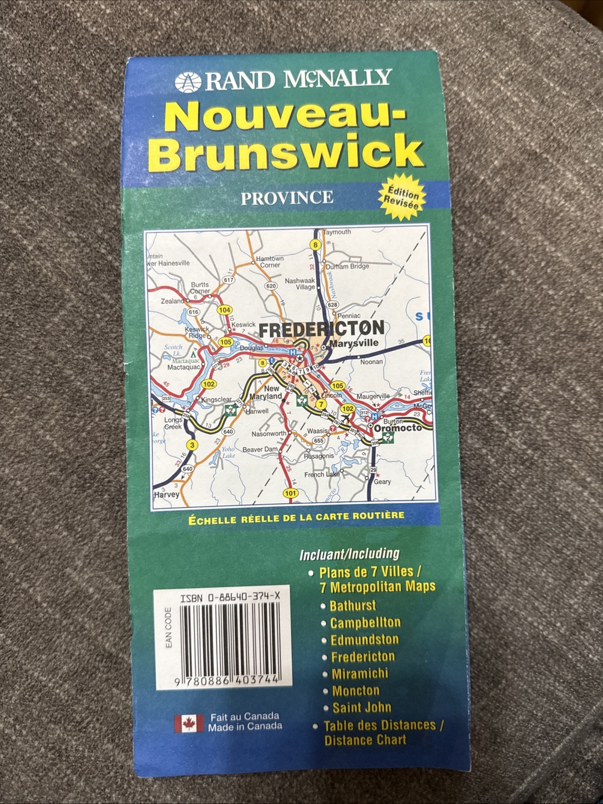 Rand McNally Map – New Brunswick 2004 – English & French – Vintage Canada