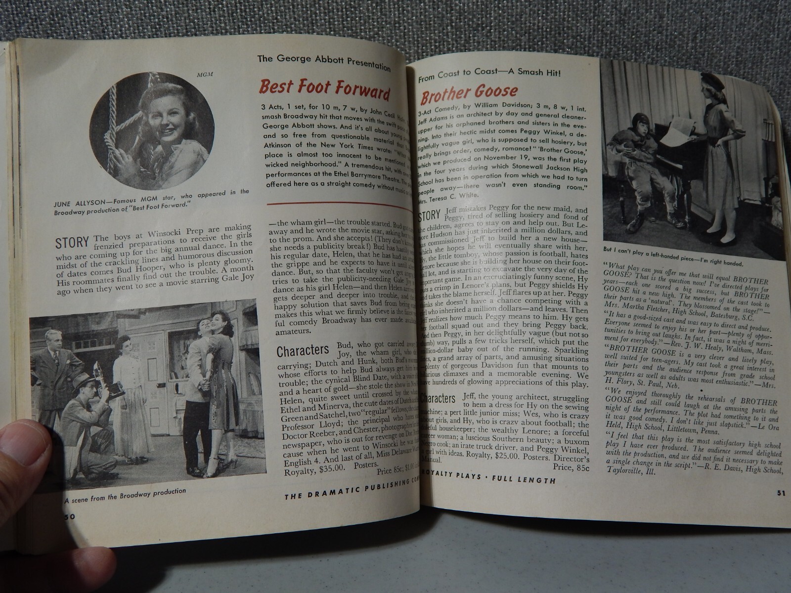 Rare – 1953 COMPLETE CATALOGUE OF PLAYS – Paperback Acceptable – 144 Pages