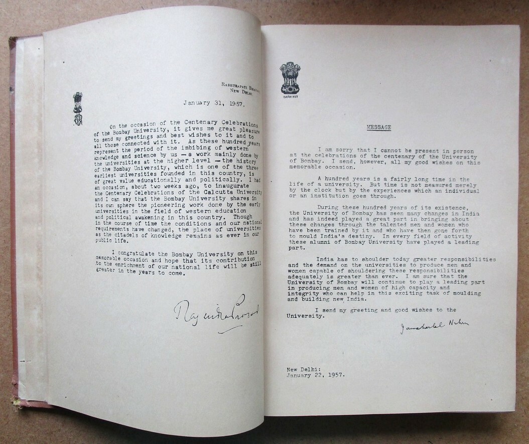 University of Bombay CENTENARY SOUVENIR HC 299 pages