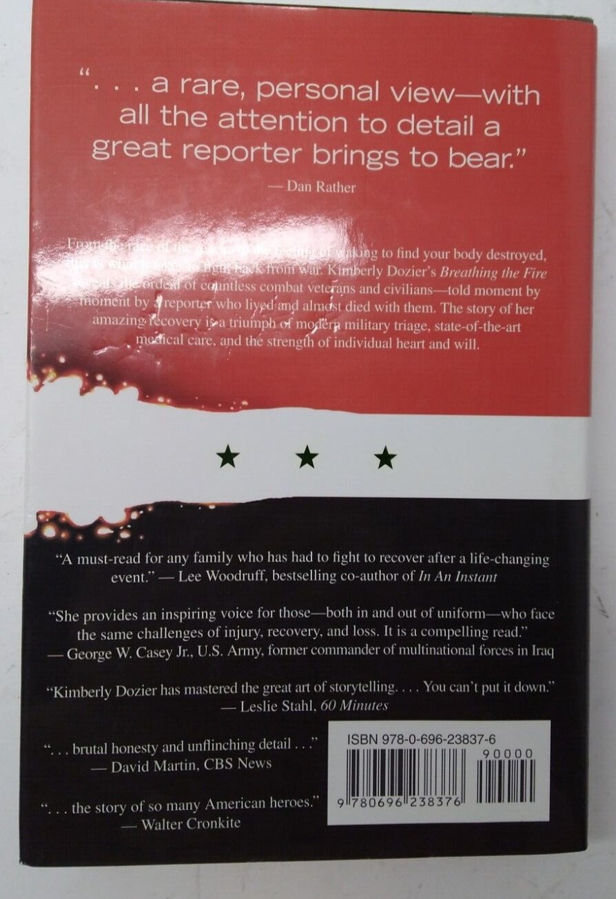 Signed BREATHING THE FIRE by KIMBERLY DOZIER Hardcover Dust Jacket Iraq War 