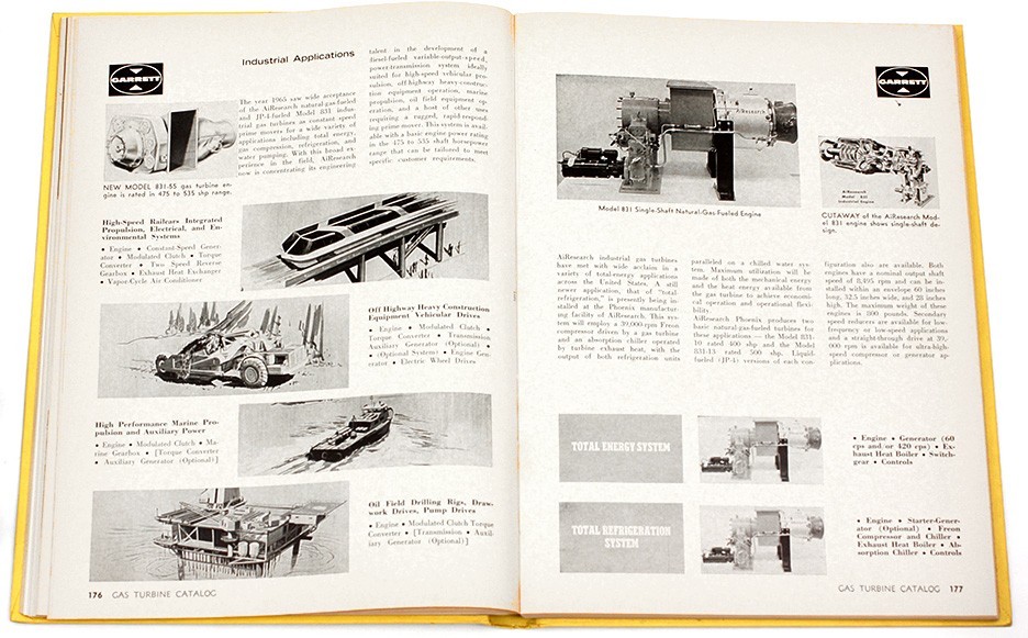 1966 Edition GAS TURBINE CATALOG Hardcover 397 Pages