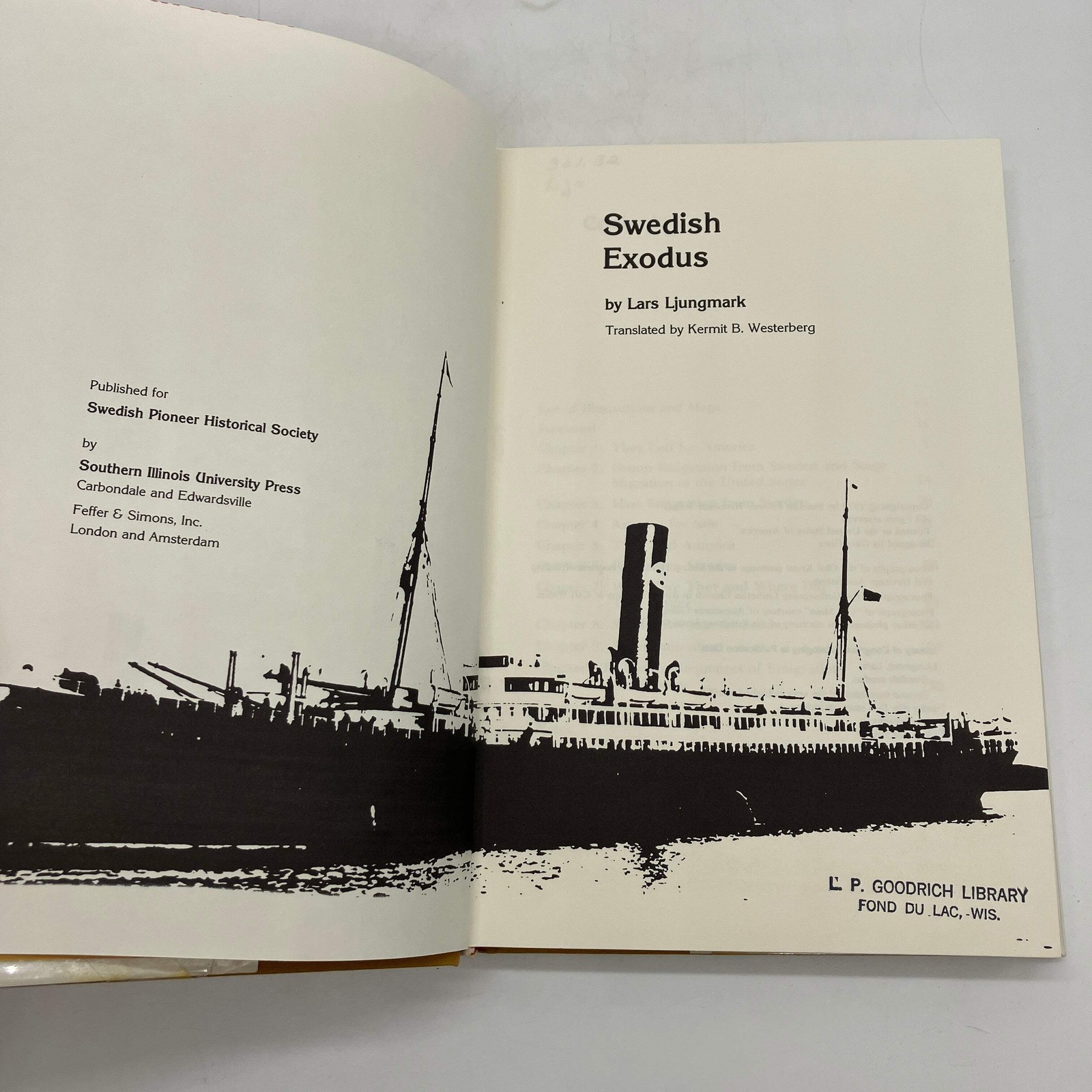 Swedish Exodus (1979) Lars Ljungmark Ex-Library Hardcover Dust Jacket Good