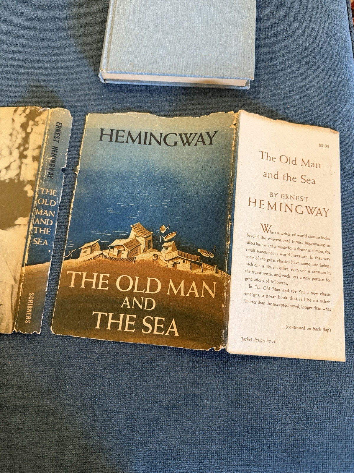 Hemingway Old Man and the Sea 1952 Scribner’s DJ Early Printing HC VG