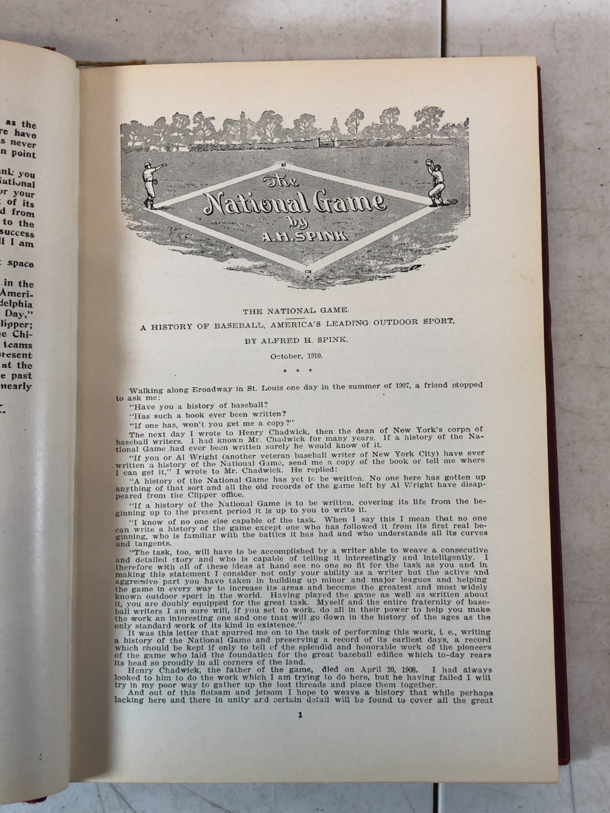 The National Game by Alfred Spink, 1910, E-57