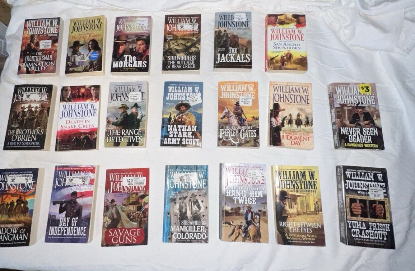 Lot of 20 William W. Johnstone Western Paperback Books Multiple Titles Reading