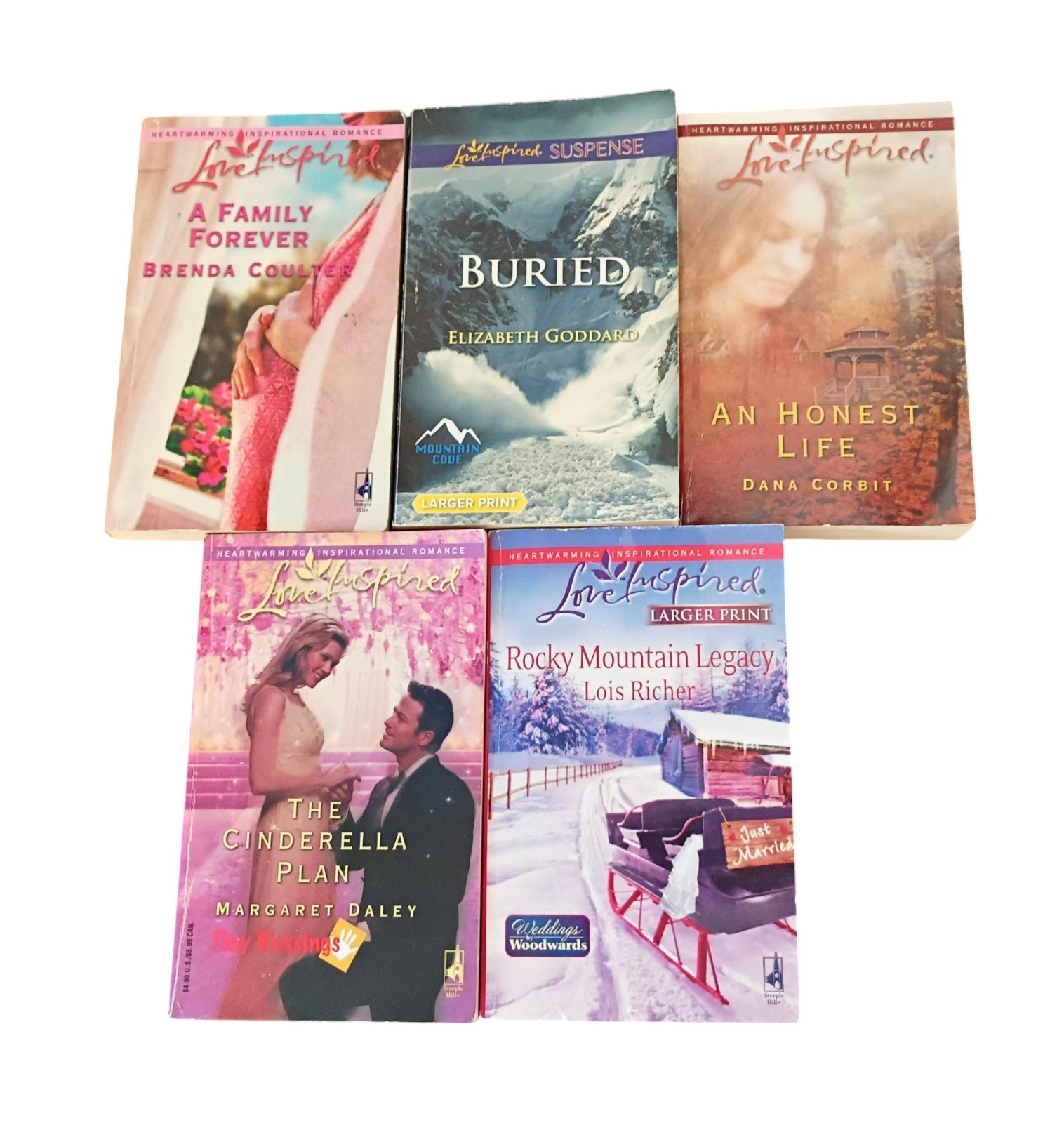 Lot of 5 Love Inspired Suspense Paperback Romance Books Inspirational Romance
