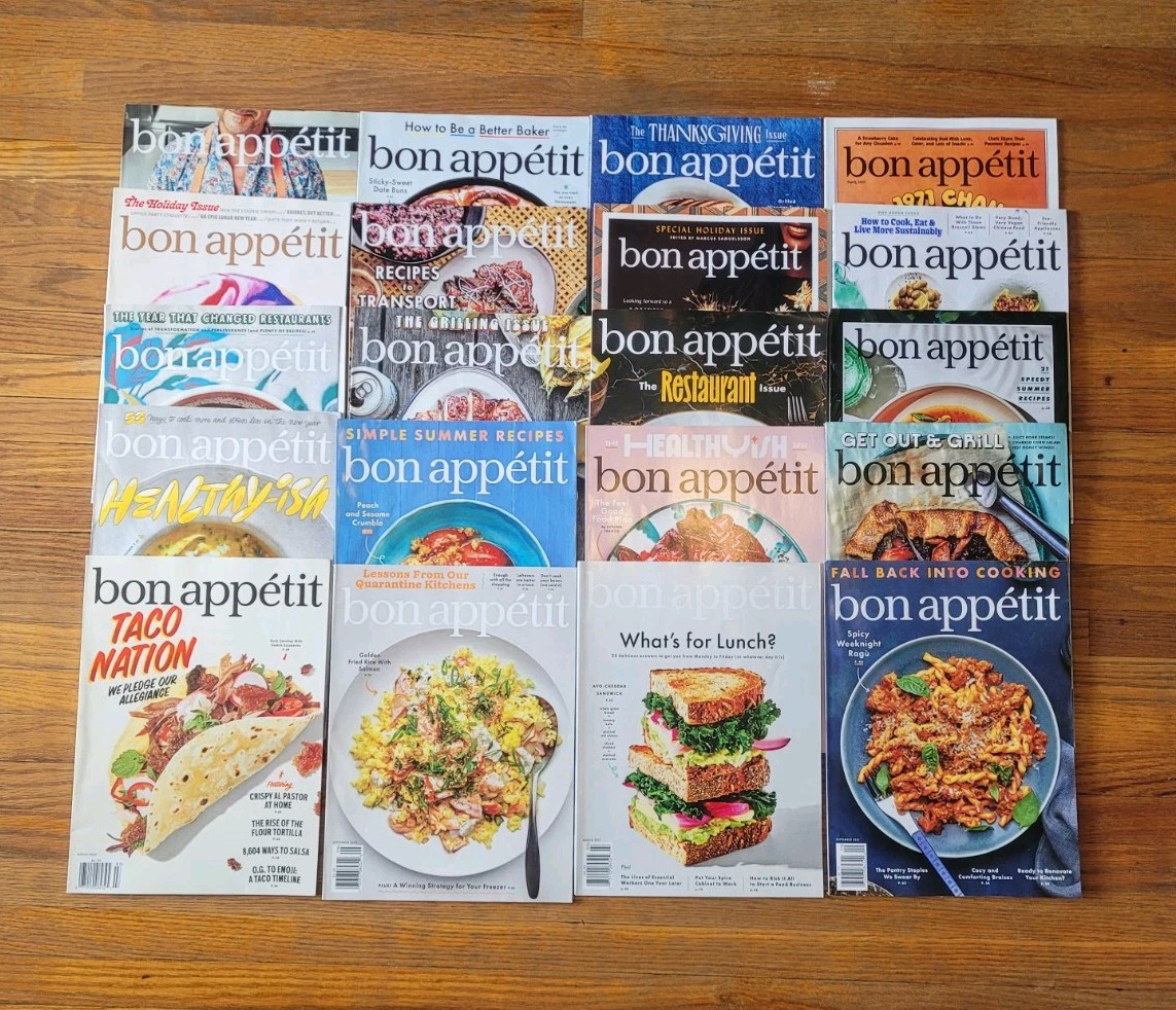Lot Of 20 Bon Appetit Magazines 11/2019 to 09/2021 Travel Holiday Food Cooking