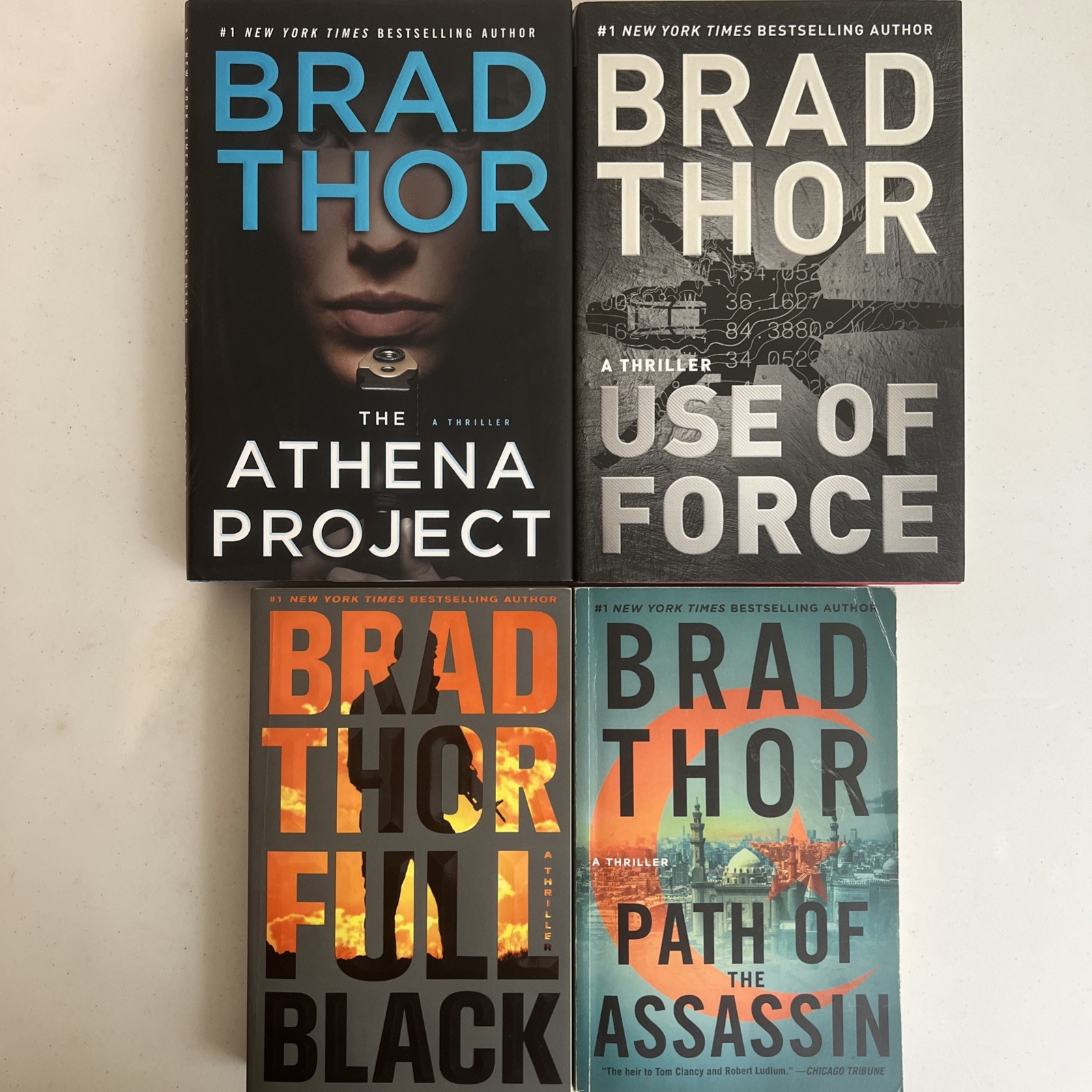 Brad Thor Book Lot 4 Scot Harvath Use Force Full Black Athena Path Assassin Mix