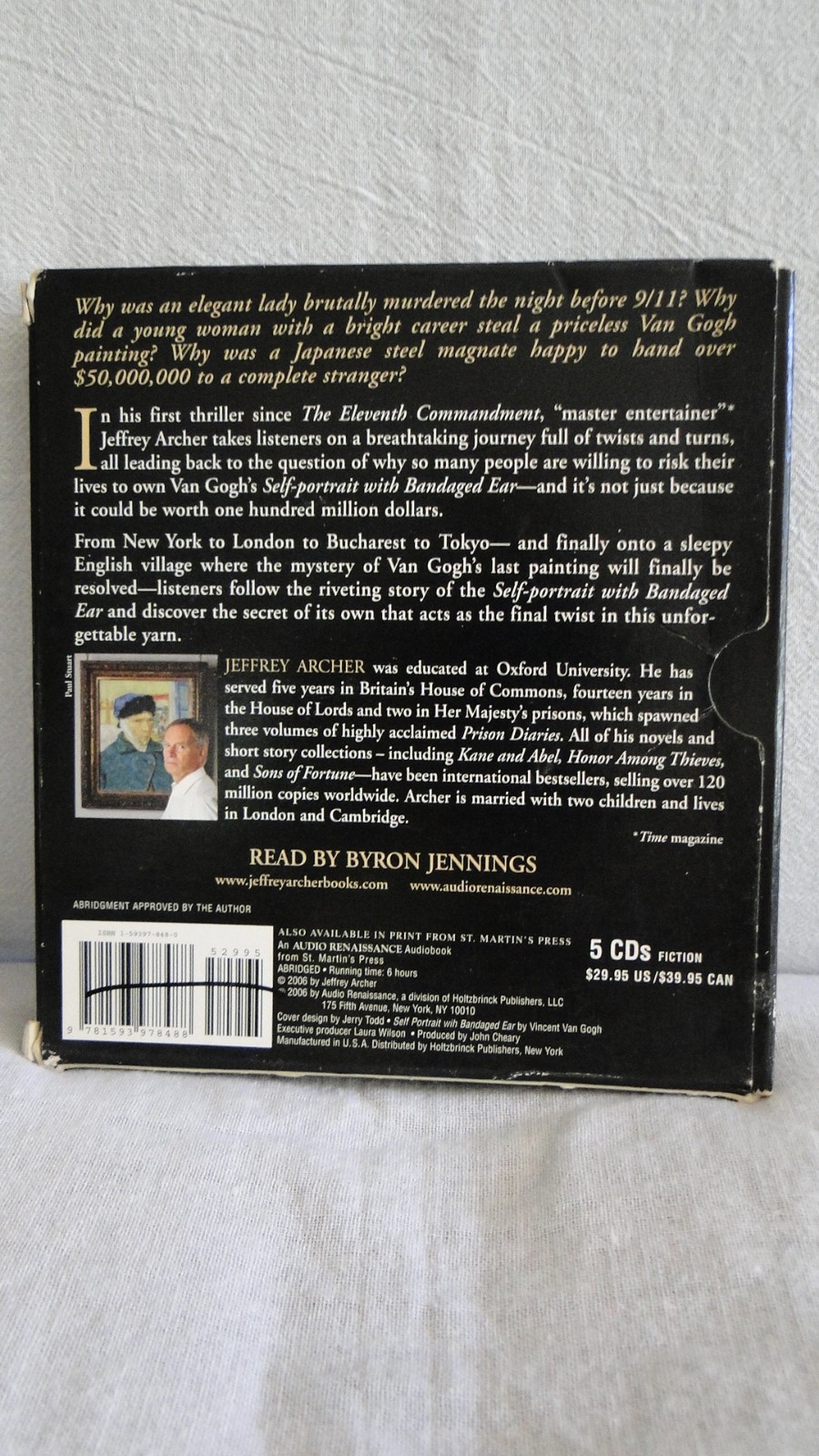 JEFFREY ARCHER FALSE IMPRESSION 5 CD AUDIOBOOK ABRIDGED