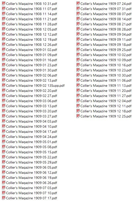 COLLIER’S WEEKLY MAGAZINE 1900S 491 Unique Issue Collection On USB Flash Drive