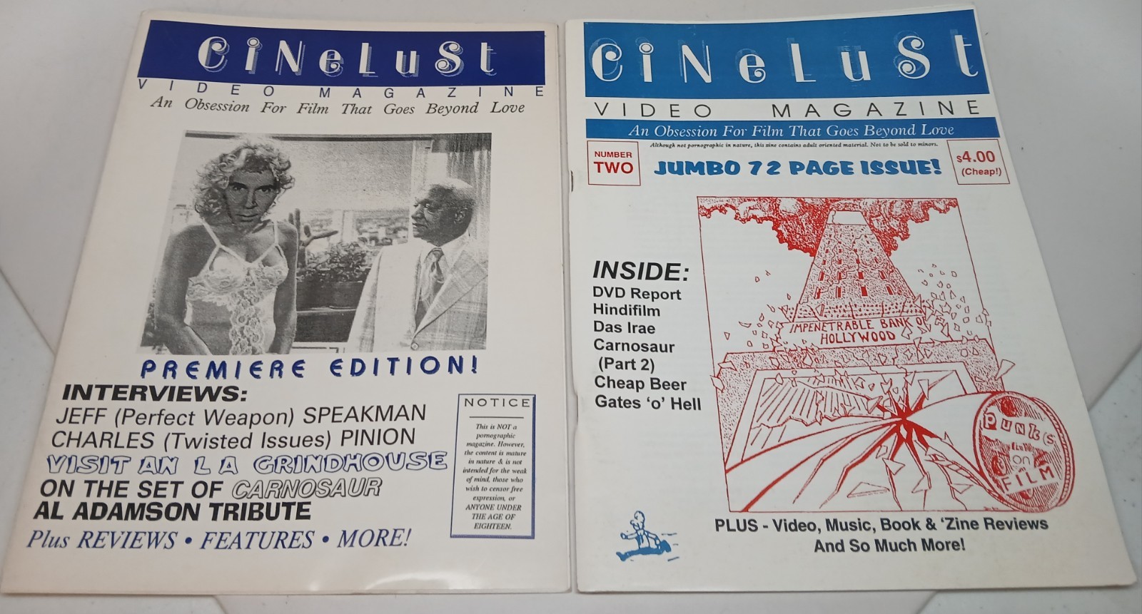 Lot 13 FILM and Culture Magazines Zines FILMMAKER Cineaste FILM THREAT Cinelust