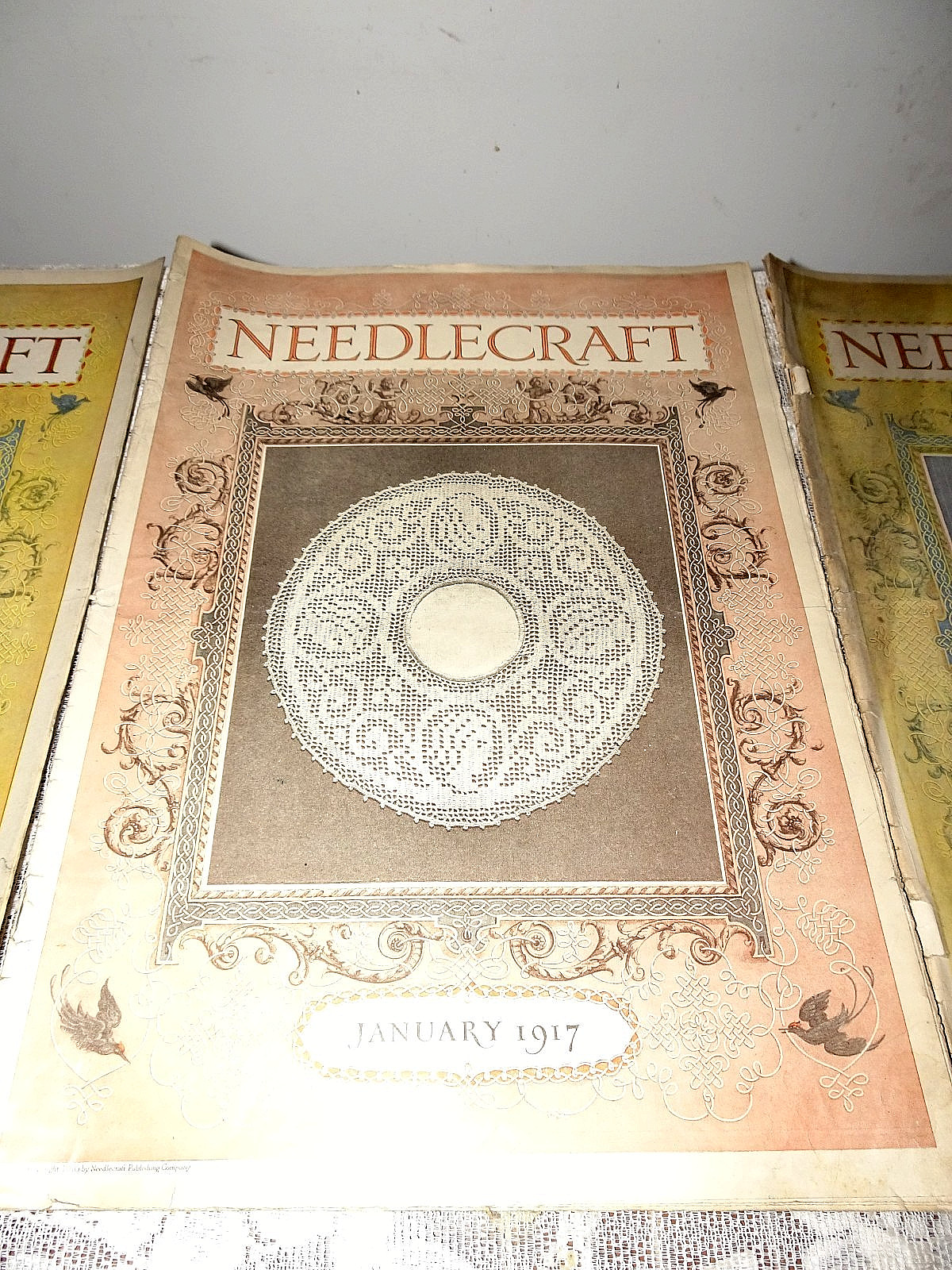 Vintage Original NEEDLECRAFT Magazine 1916 1917 – Lot of 4
