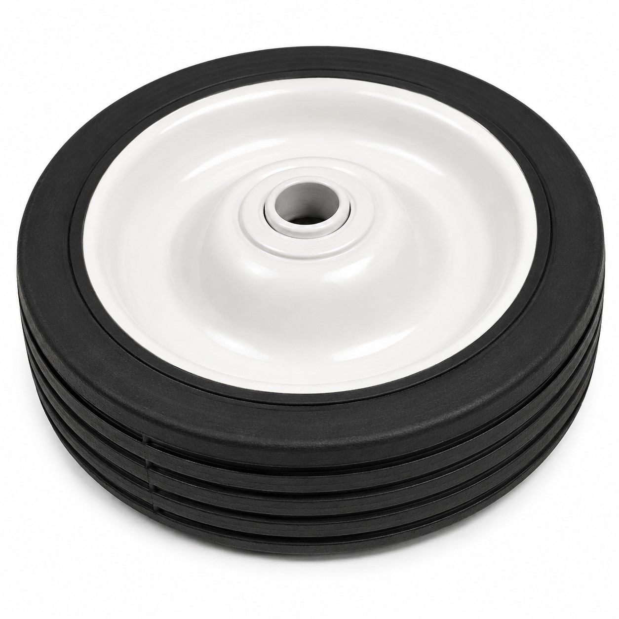 B1SB273 WHEEL-DECK, 5X1.25, RIBBED, STEEL, WHITE