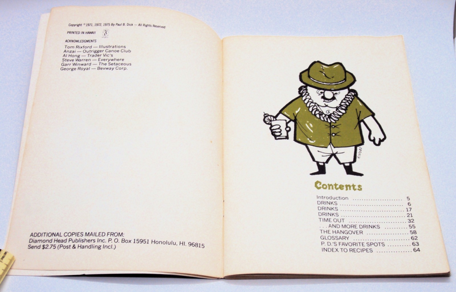 DRINKS OF HAWAII Paul Dick PB BOOK Third Edition Official Handbook 100 Recipes