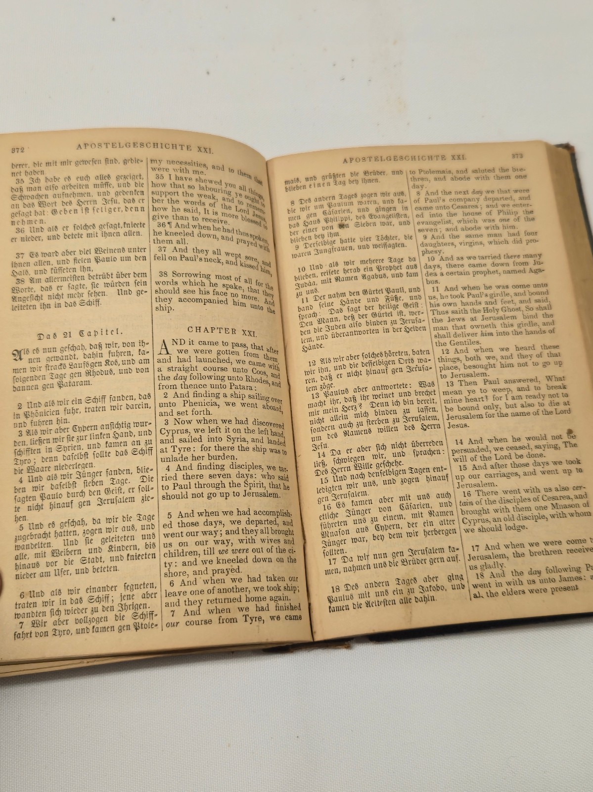 Antique 1882 German & English New Testament of the BIBLE American Bible Society