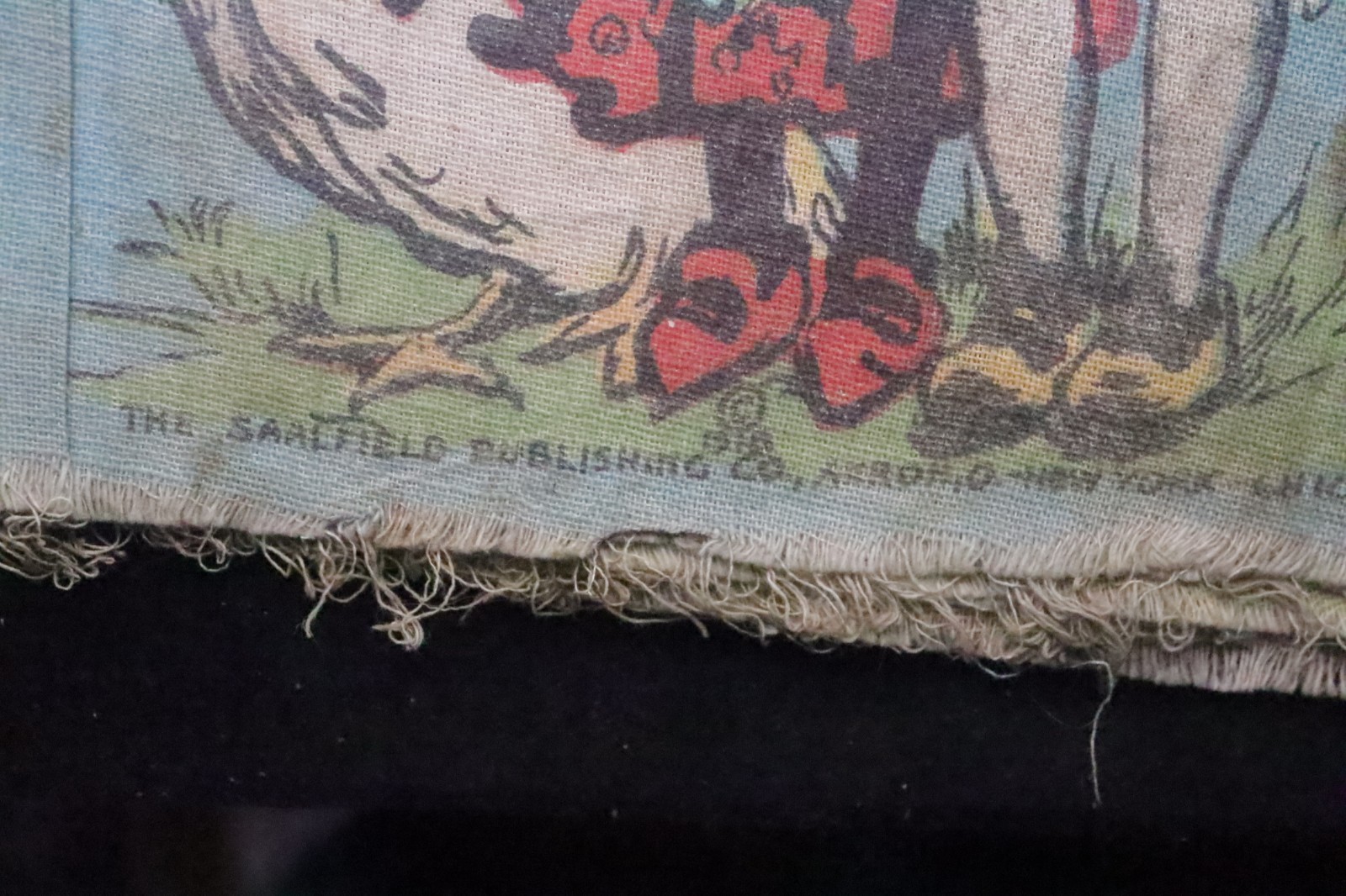 Antique Saalfield Cloth Rag Book My Jumble Book Illustrated Nursery Rhymes
