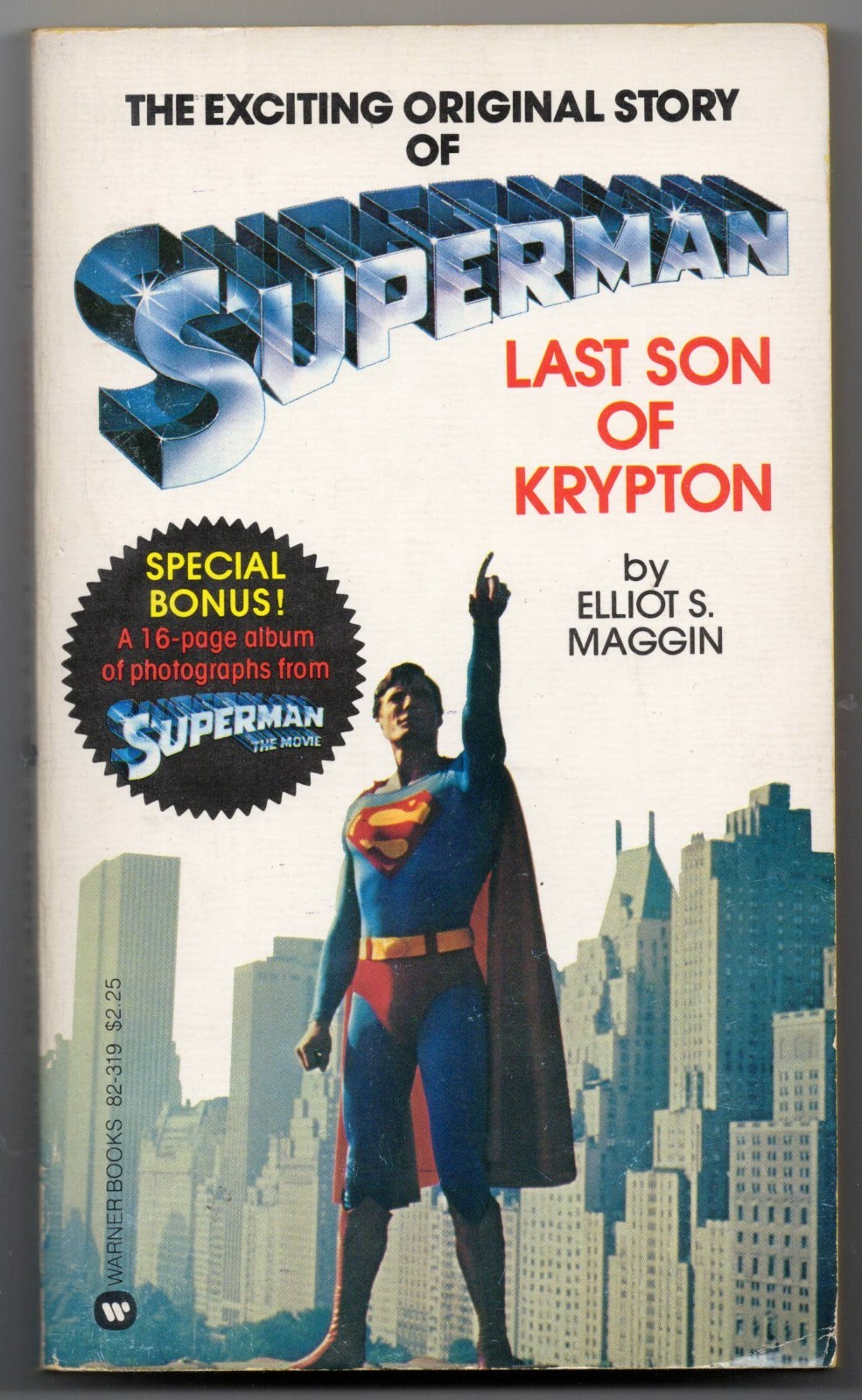 SUPERMAN LAST SON OF KRYPTON PAPERBACK (1978) CHRISTOPHER REEVE CLARK KENT