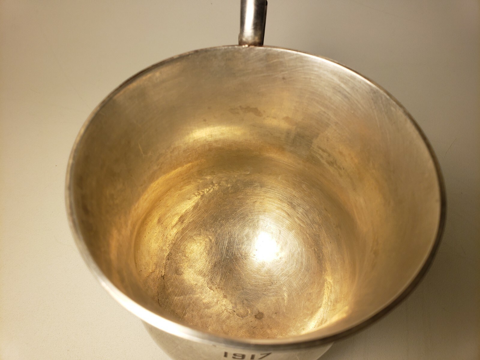 1952 THEOSOPHY LEADER ENGRAVED SILVER CUP 9.7 OZ EX-VAN MATER #10