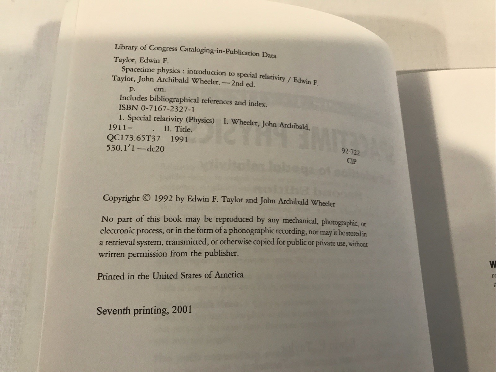 Spacetime Physics Paperback Book By Edwin F Taylor New Unread Copy
