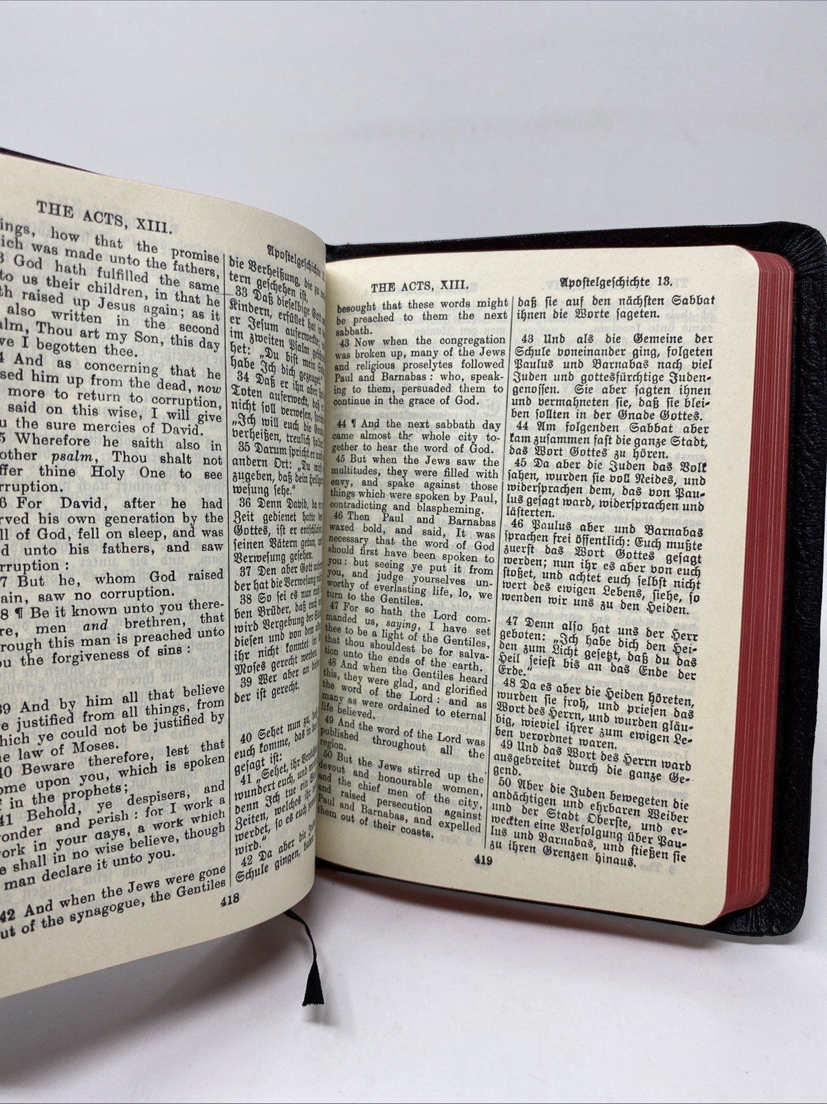 The New Testament German and English 1958 American Bible Society Leather-Like