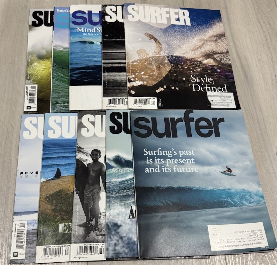 SURFER Magazine (2015/2016/2017) Set Of 10
