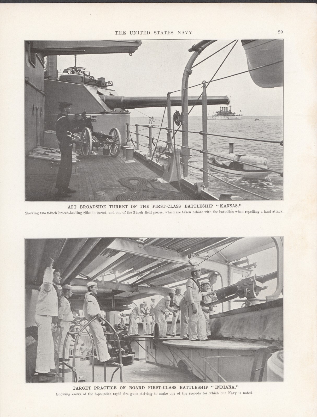 1908 Article * United States Navy * 32 Pages of Photos of Naval Ships
