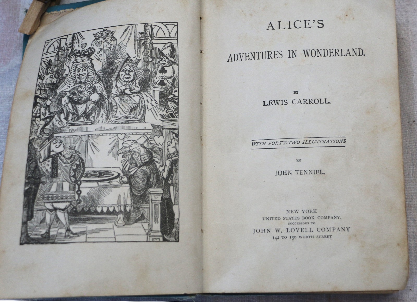 Scarce Antique Alice’s Adventures in Wonderland, Illust John Tenniel, 1893