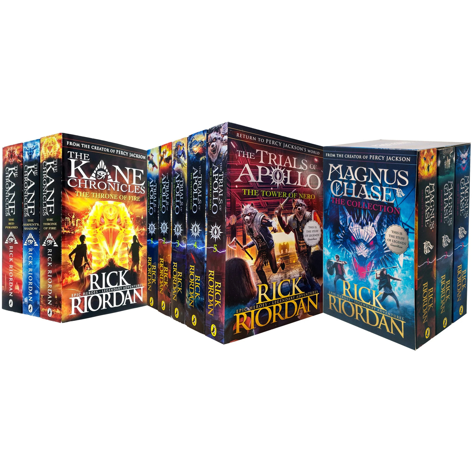 Trials of Apollo, Magnus Chase & Kane Chronicles Series 11 Books Collection Set