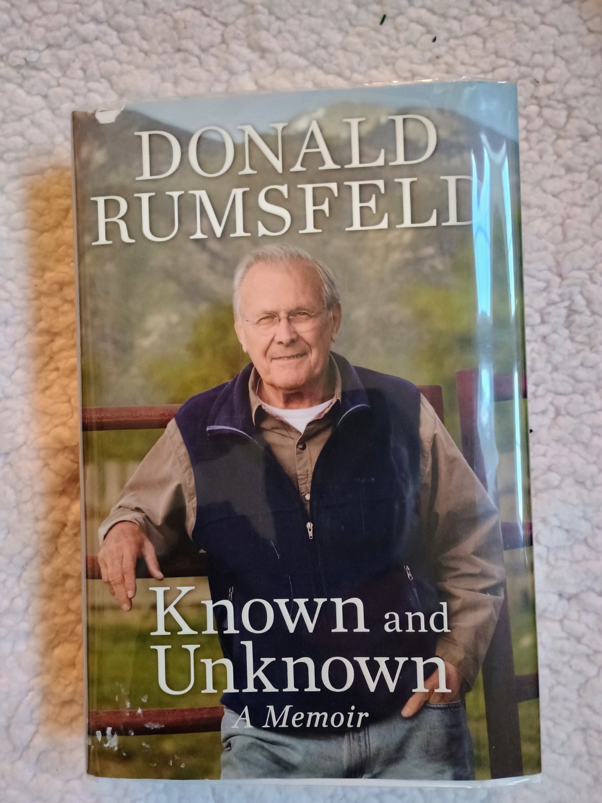 Bundle -SIGNED Known and Unknown by Donald Rumsfeld Plus signed photo from 1976