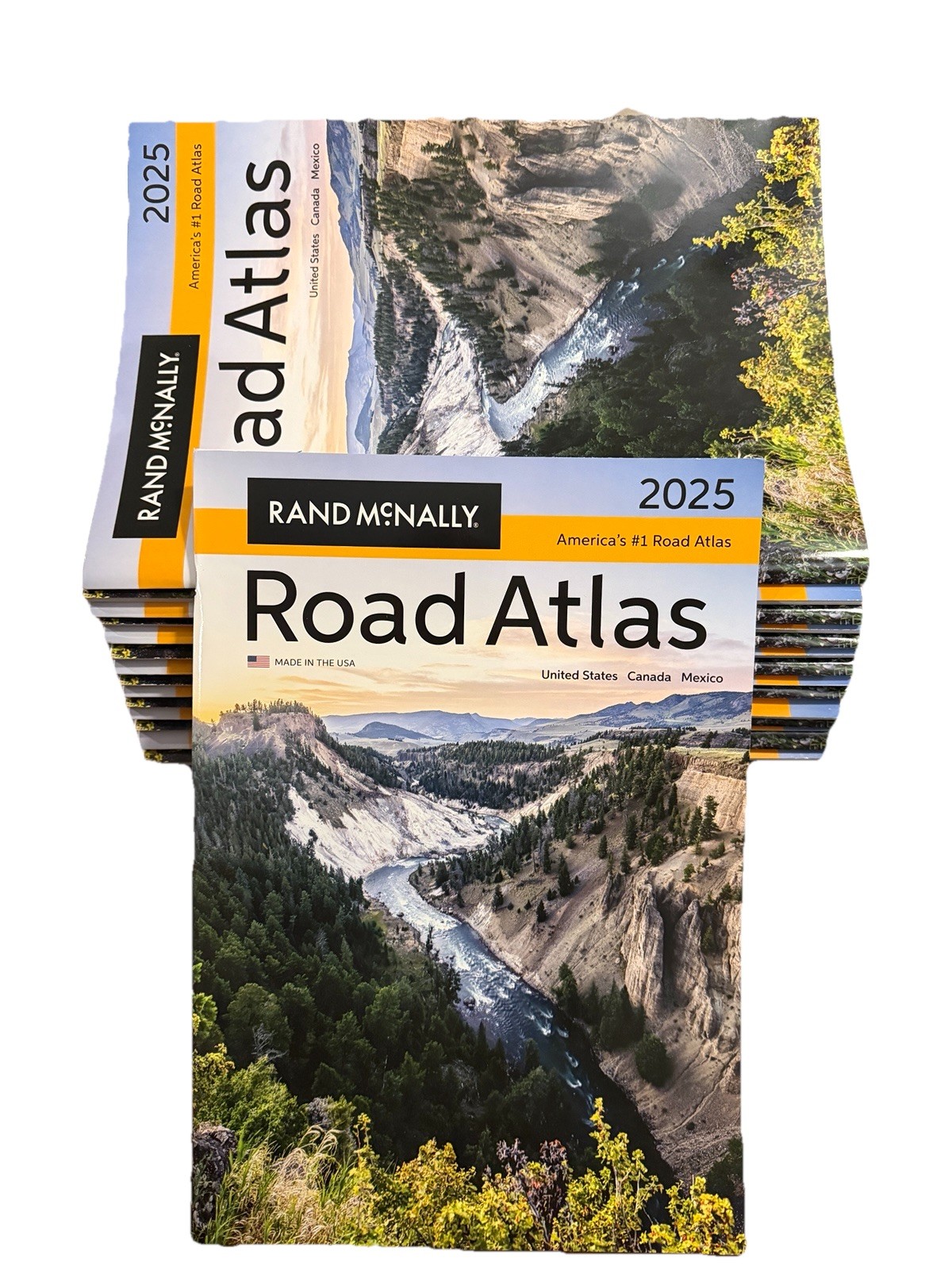 Rand McNally 2025 Road Atlas Lot of 15 New USA Canada Mexico Maps Wholesale