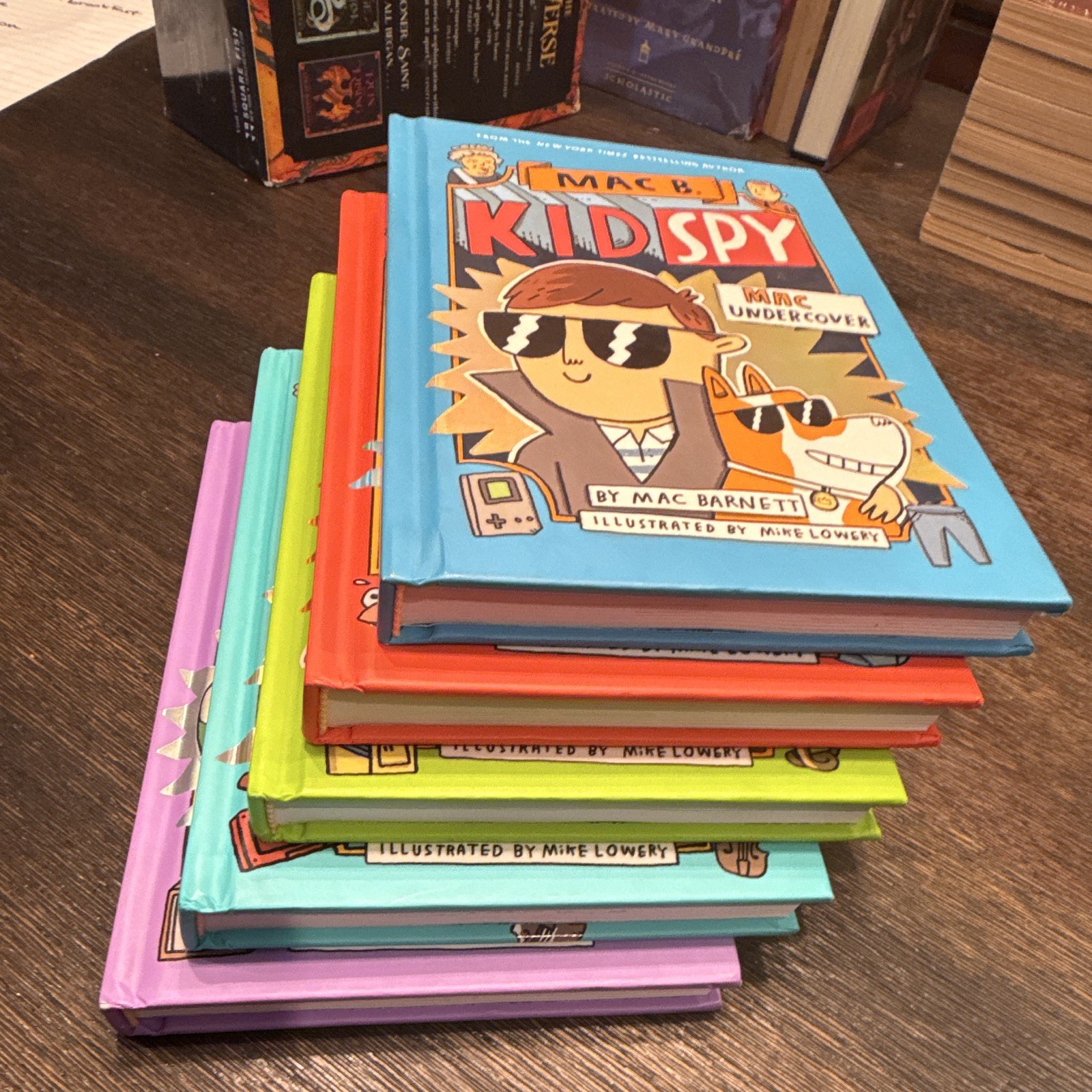 Mac B. Kid Spy by Mac Barnett Hardcover Illustrated 5-Book Set