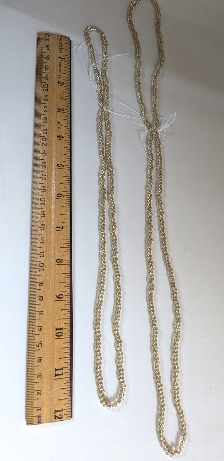 16″ + 12″ Strand Fire Mountain Gems Vanilla Bean Round 4mm Glass Pearl Beads SM