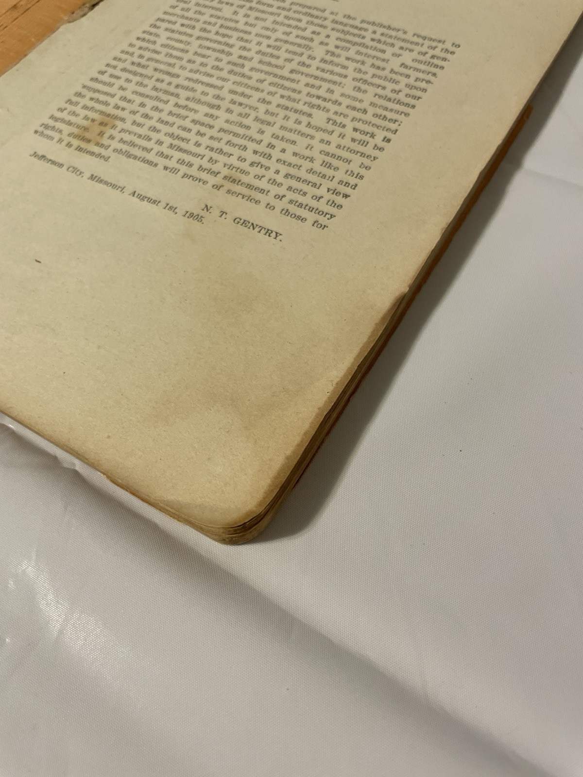 1905 Missouri Laws Made Plain Book N.T. Gentry Legal Reference Antique Vintage