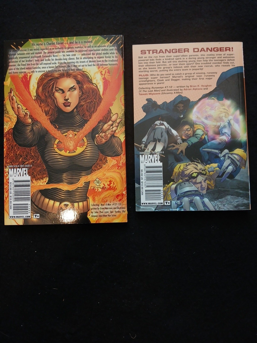 MARVEL Graphic Novels, New X-Men, Runaways Teenage Wasteland JOB LOT